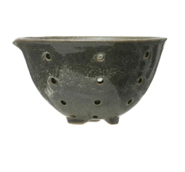 Stoneware Berry Bowl, Round, Glazed