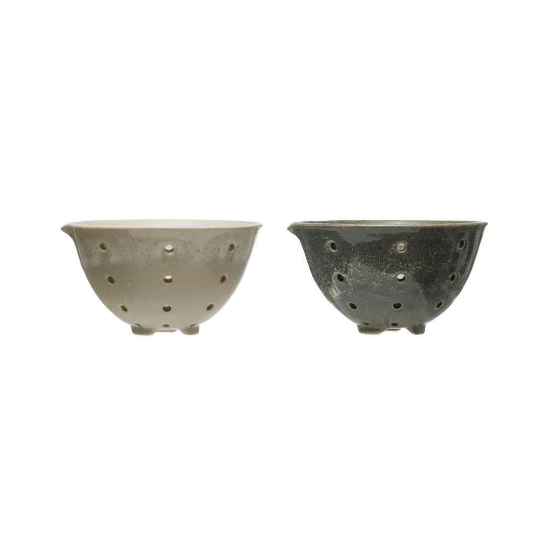 Stoneware Berry Bowl, Round, Glazed