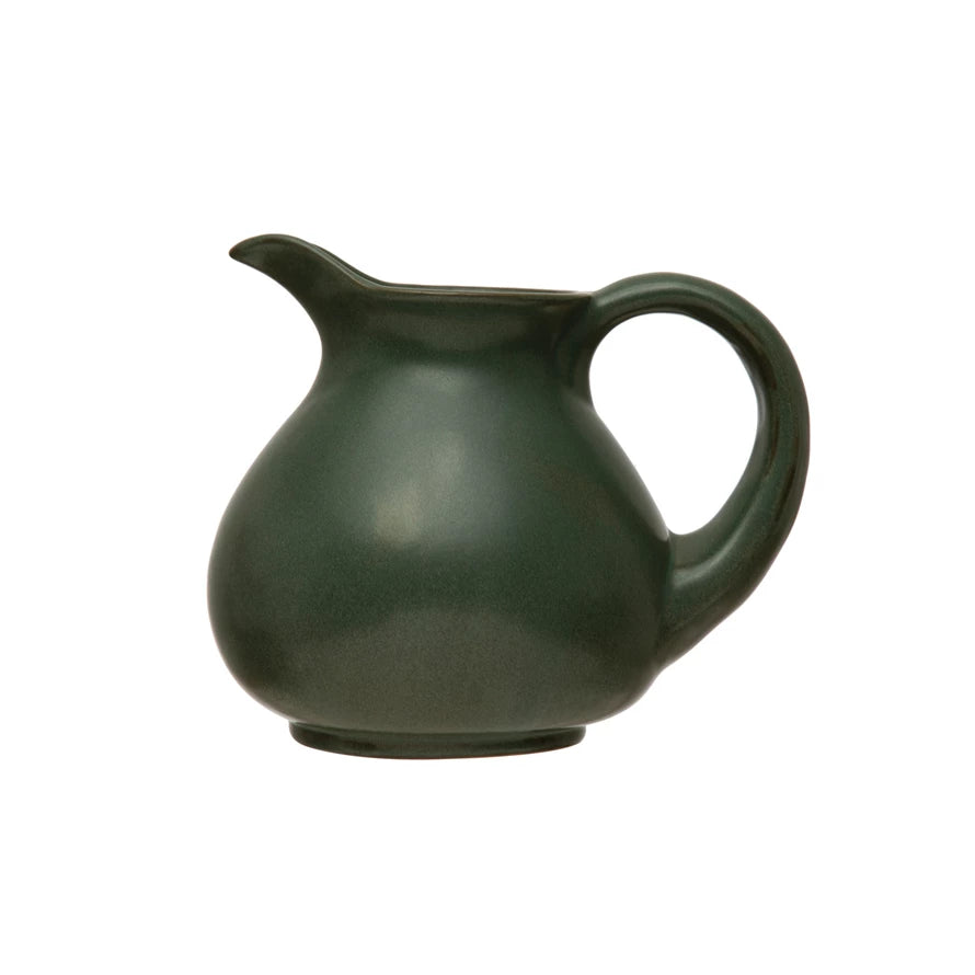 Stoneware Pitcher Green