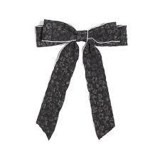 Textured Bow Clip, Black