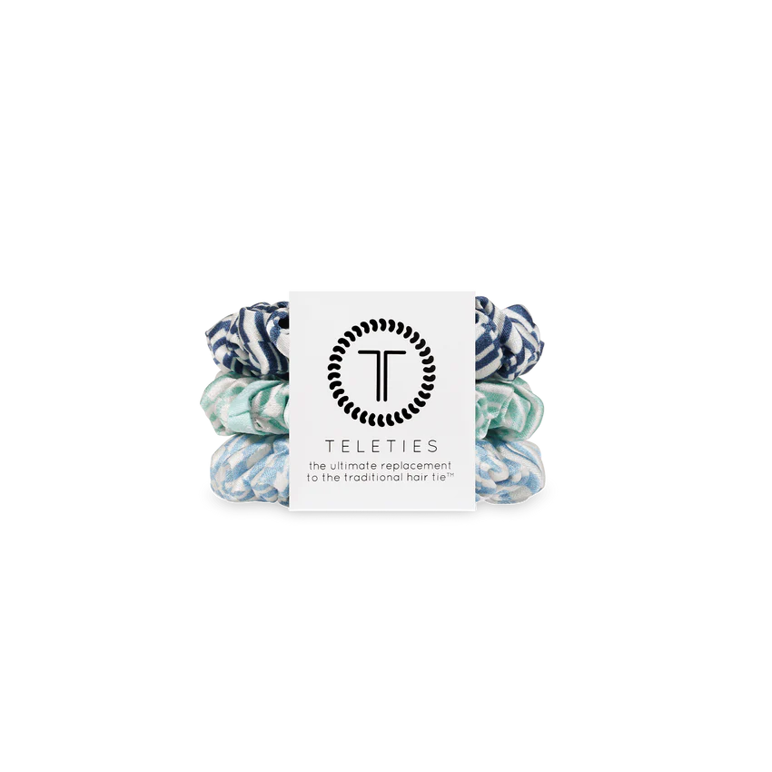Totally Turquoise Small Silk Scrunchies