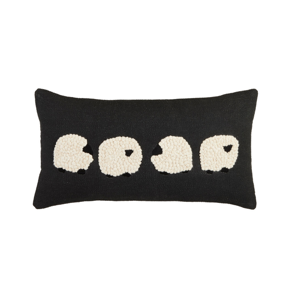 SHEEP APPLIQUE LUMBAR PILLOW