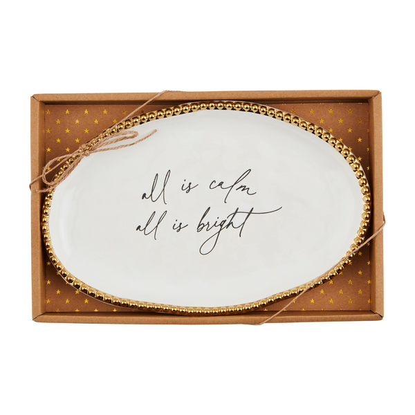 ALL IS CALM BEAD SENTIMENT PLATE