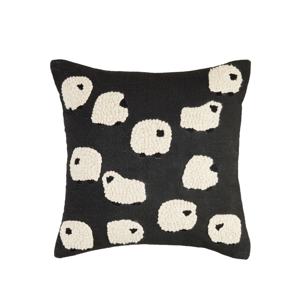 Sheep Applique Square Pillow