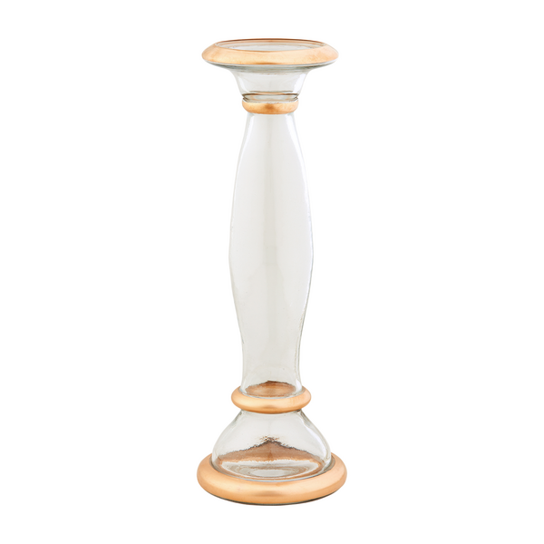 Medium Gold Glass Candlestick
