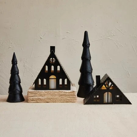Black Metal LED House Small