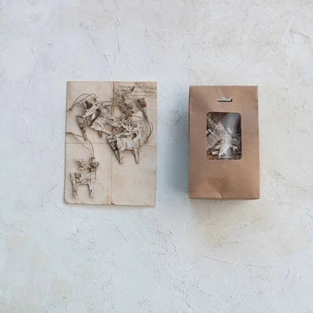 Tree Shaped Birch Bark Ornaments 21 Pack