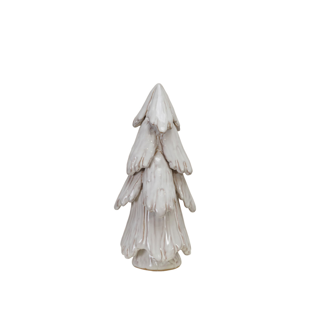 Handmade Stoneware Tree, Reactive Glaze, White (Each One Will Vary)